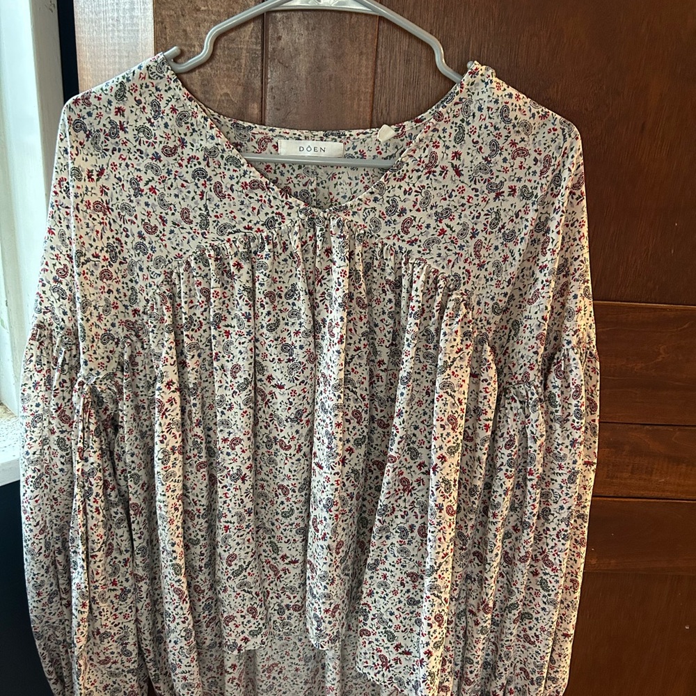 DOEN Floral Blouse - paisley silk